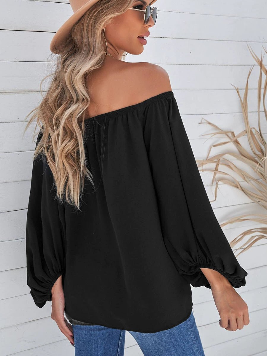 Off - the - Shoulder Fashion Tube Top off - Neck Pullover Long Sleeves Shirt - Kaiju Mafia