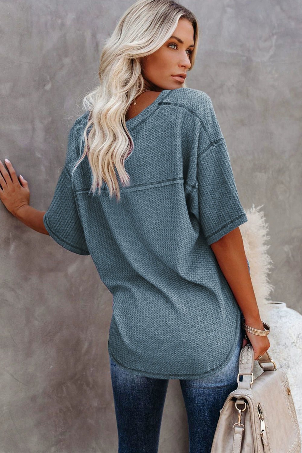 Dilamon New Arrival Pure Color Casual Half Sleeve Shirt Women&