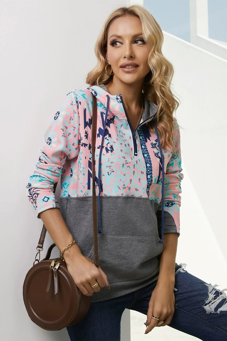 Special Offer Fashion Pullover Hooded Long Sleeve Sweater Women 2024 Autumn Plaid Printed Stitching Warm Tops Women - Kaiju Mafia