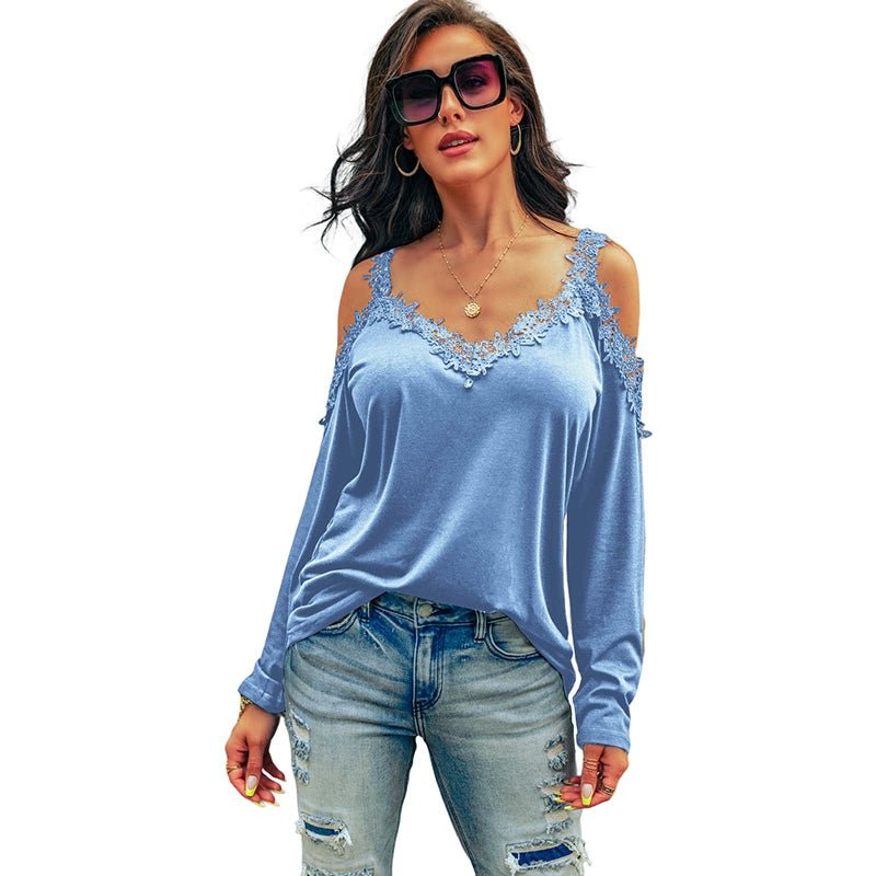 Fashion Sexy Thin Long Sleeves T-shirt Women&