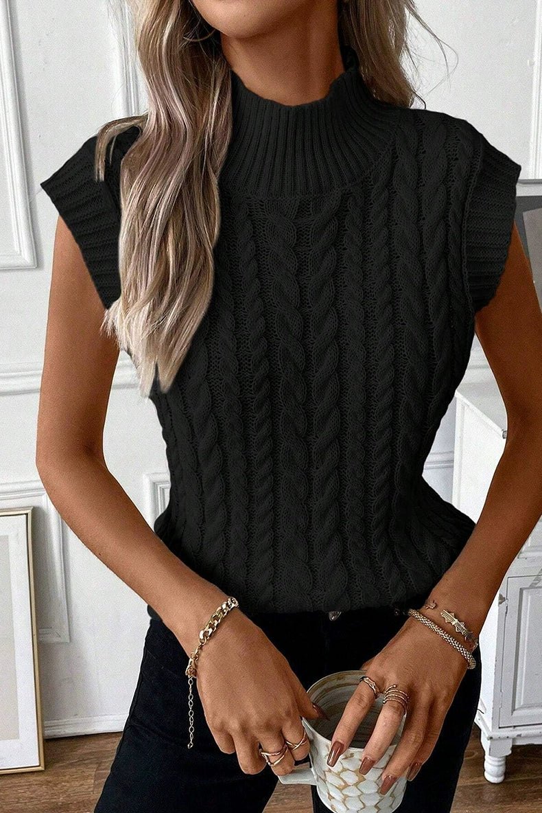 Fashion round Neck Pullover Sleeveless Sweater Women&