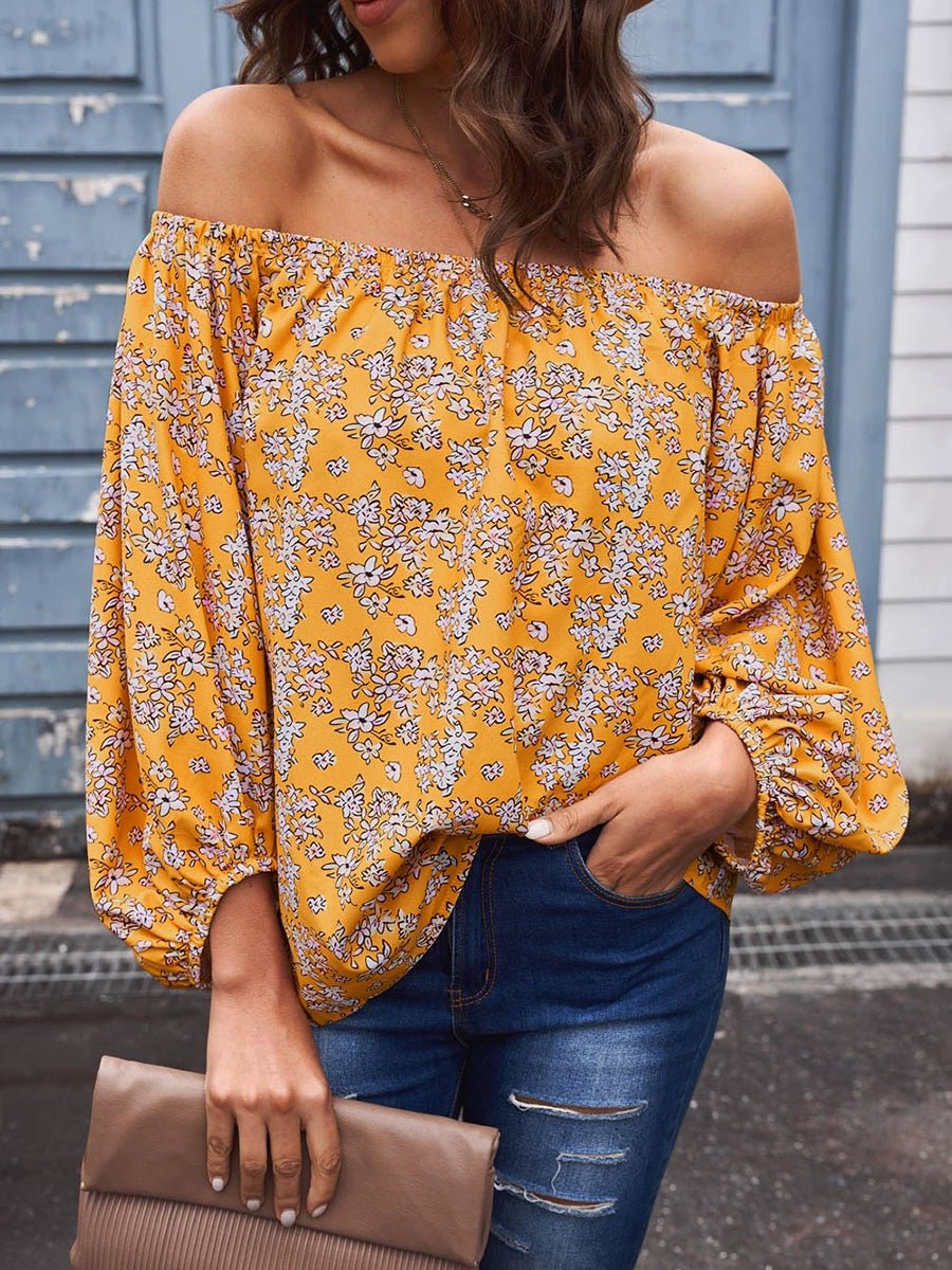 Off - the - Shoulder Fashion Tube Top off - Neck Pullover Long Sleeves Shirt - Kaiju Mafia