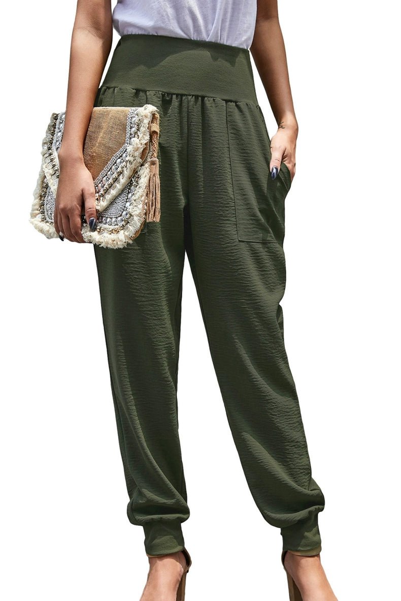 High Waist Nine Points European and American Fashion Minimalist Loose - Fit Tappered Trousers - Kaiju Mafia