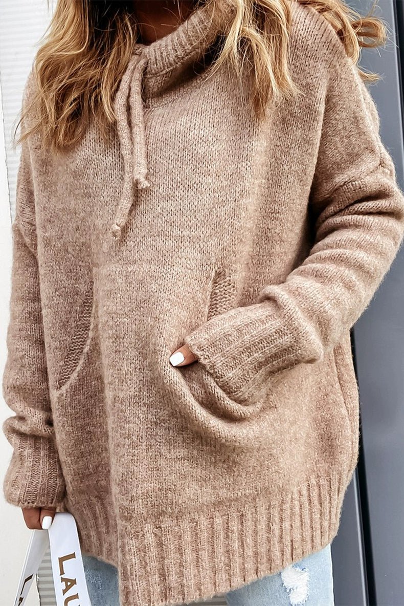 2024 Fashion Pure Color Kangaroo Pocket Turtleneck Knitting Sweater Female Winter New Arrival Thickened Heattech Thickening Sweater Female - Kaiju Mafia