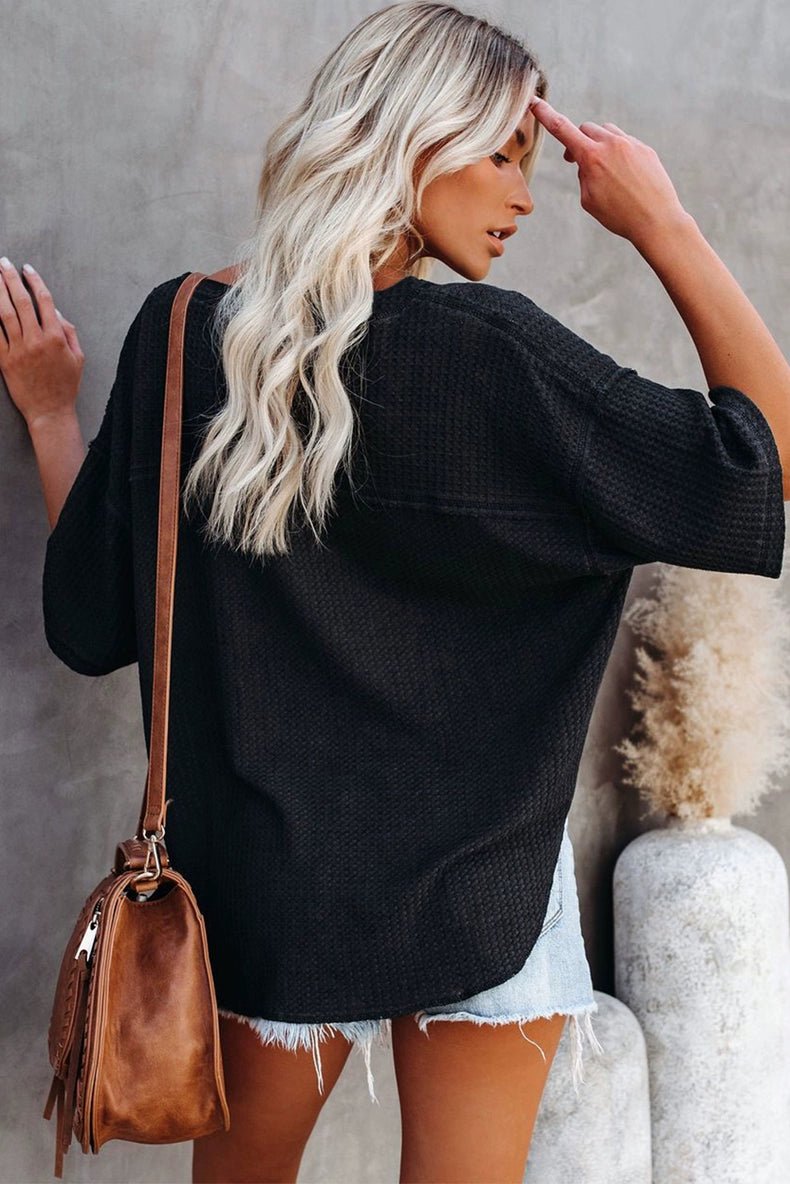 Dilamon New Arrival Pure Color Casual Half Sleeve Shirt Women&