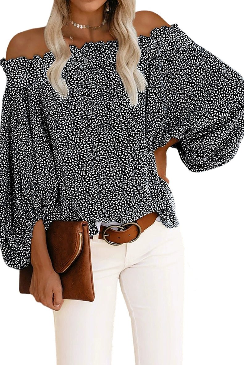 Off - the - Shoulder Fashion off - Neck Trendy Loose Chiffon Shirt - Kaiju Mafia