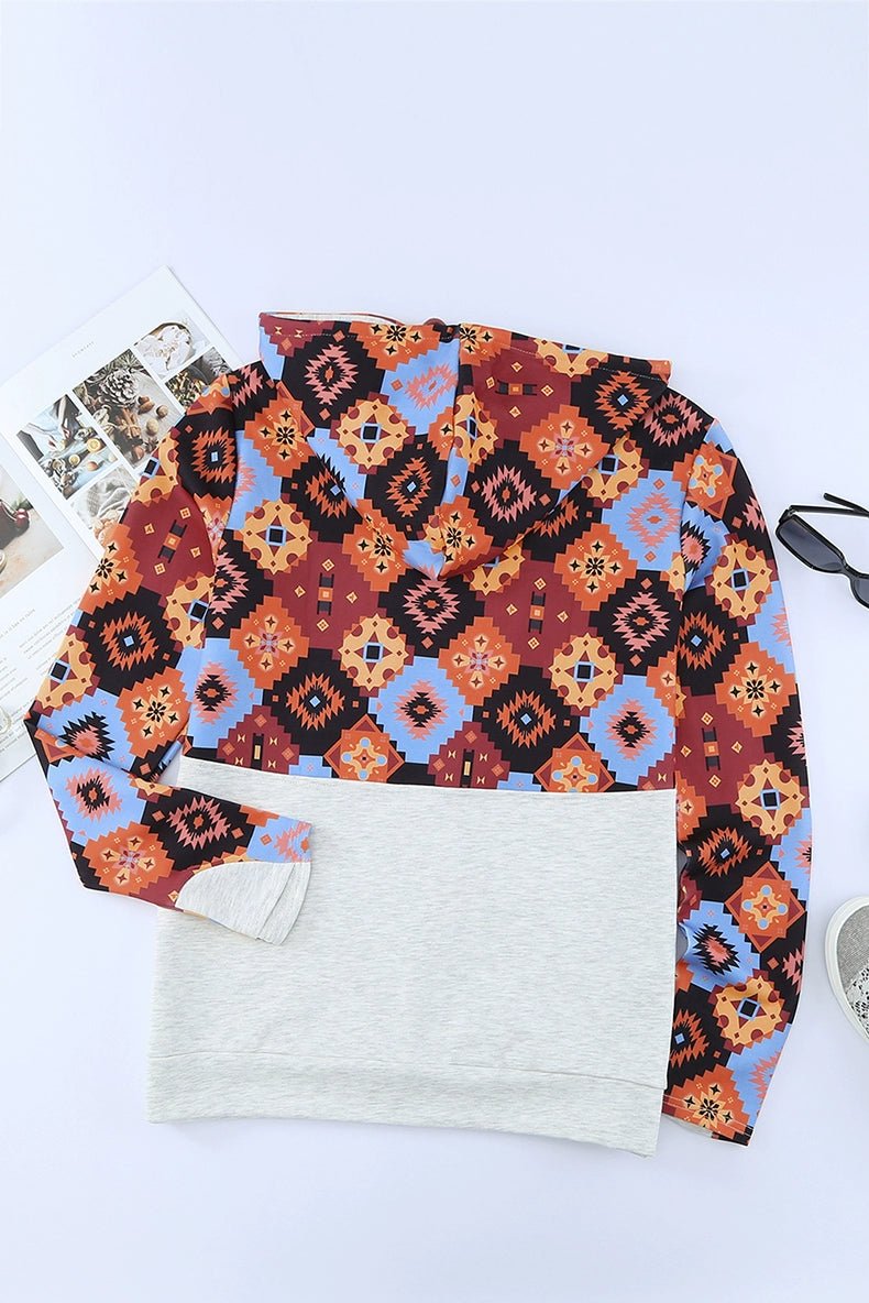 Special Offer Fashion Pullover Hooded Long Sleeve Sweater Women 2024 Autumn Plaid Printed Stitching Warm Tops Women - Kaiju Mafia