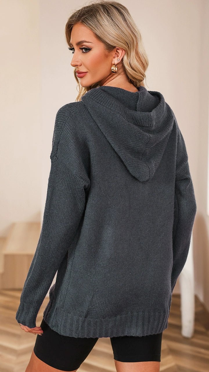 2024 Fashion Pure Color Kangaroo Pocket Turtleneck Knitting Sweater Female Winter New Arrival Thickened Heattech Thickening Sweater Female - Kaiju Mafia