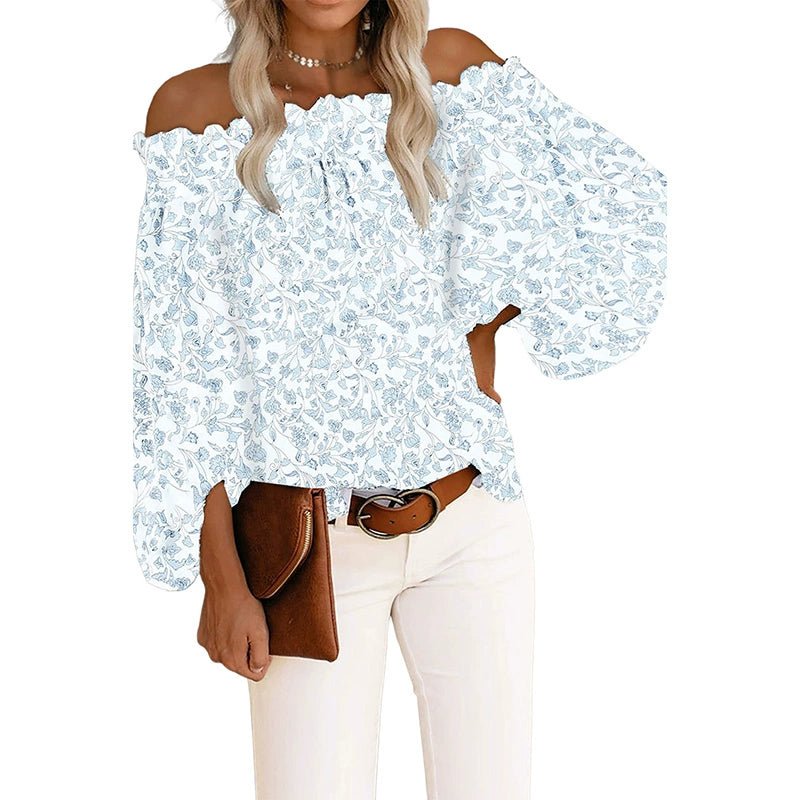 Off - the - Shoulder Fashion off - Neck Trendy Loose Chiffon Shirt - Kaiju Mafia