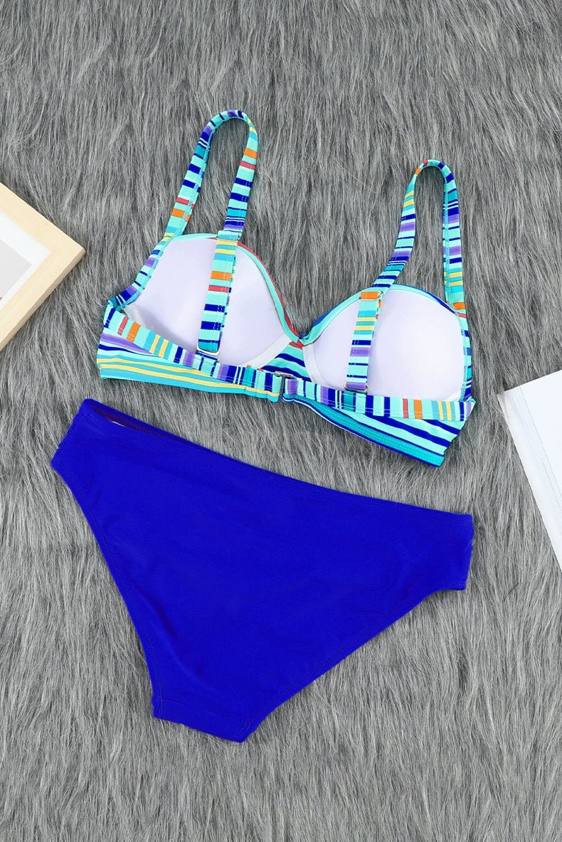 2024 Summer New Arrival Seaside Vacation Separates Swimsuit Fashion Exposed Navel Trendy Print Bikini Swimsuit for Women - Kaiju Mafia