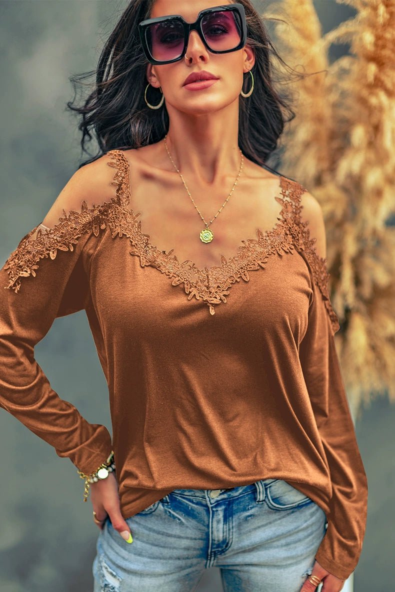 Fashion Sexy Thin Long Sleeves T-shirt Women&