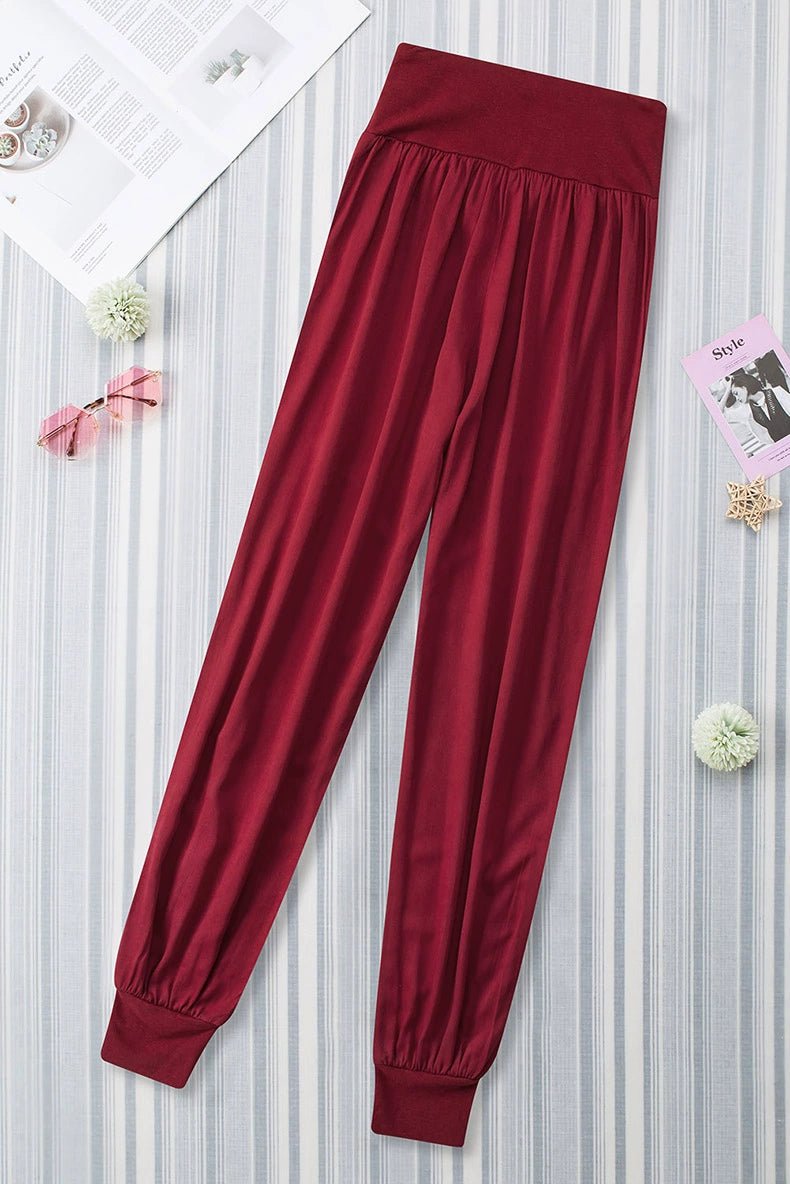 High Waist Nine Points European and American Fashion Minimalist Loose - Fit Tappered Trousers - Kaiju Mafia