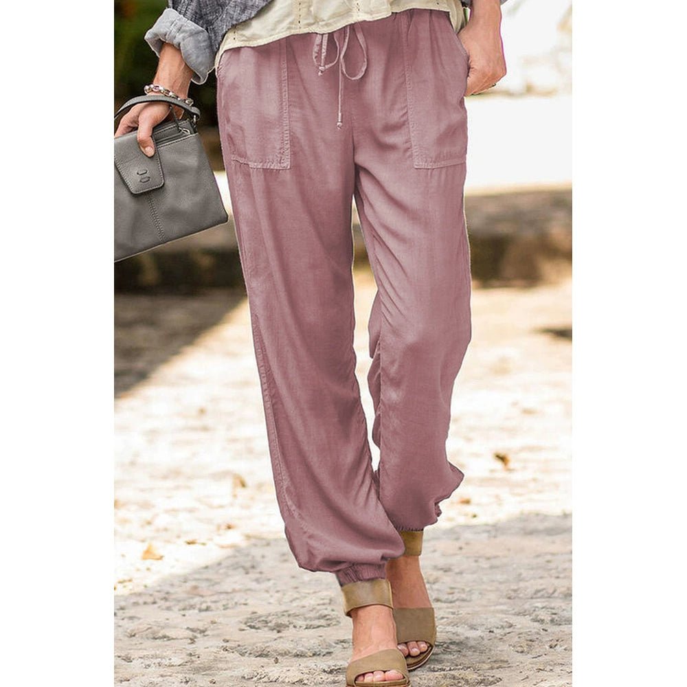 European Loose Lace - up Ankle - Length Pants - Kaiju Mafia