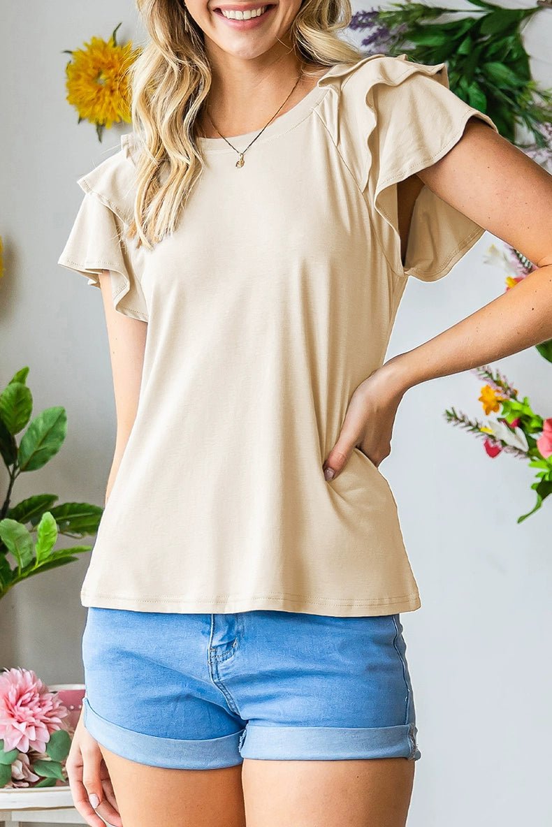 Pleated Summer Silm Thin Top T-shirt with Short Sleeves - Kaiju Mafia