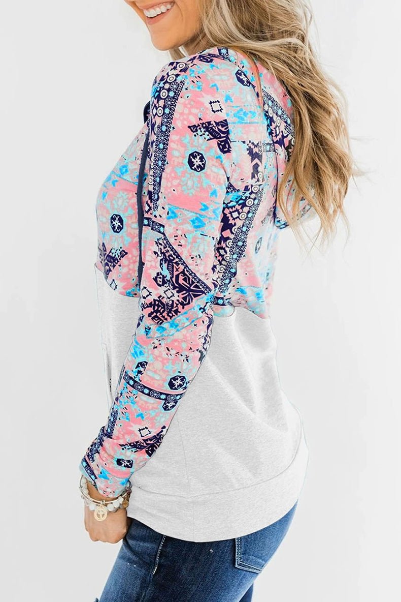 Special Offer Fashion Pullover Hooded Long Sleeve Sweater Women 2024 Autumn Plaid Printed Stitching Warm Tops Women - Kaiju Mafia