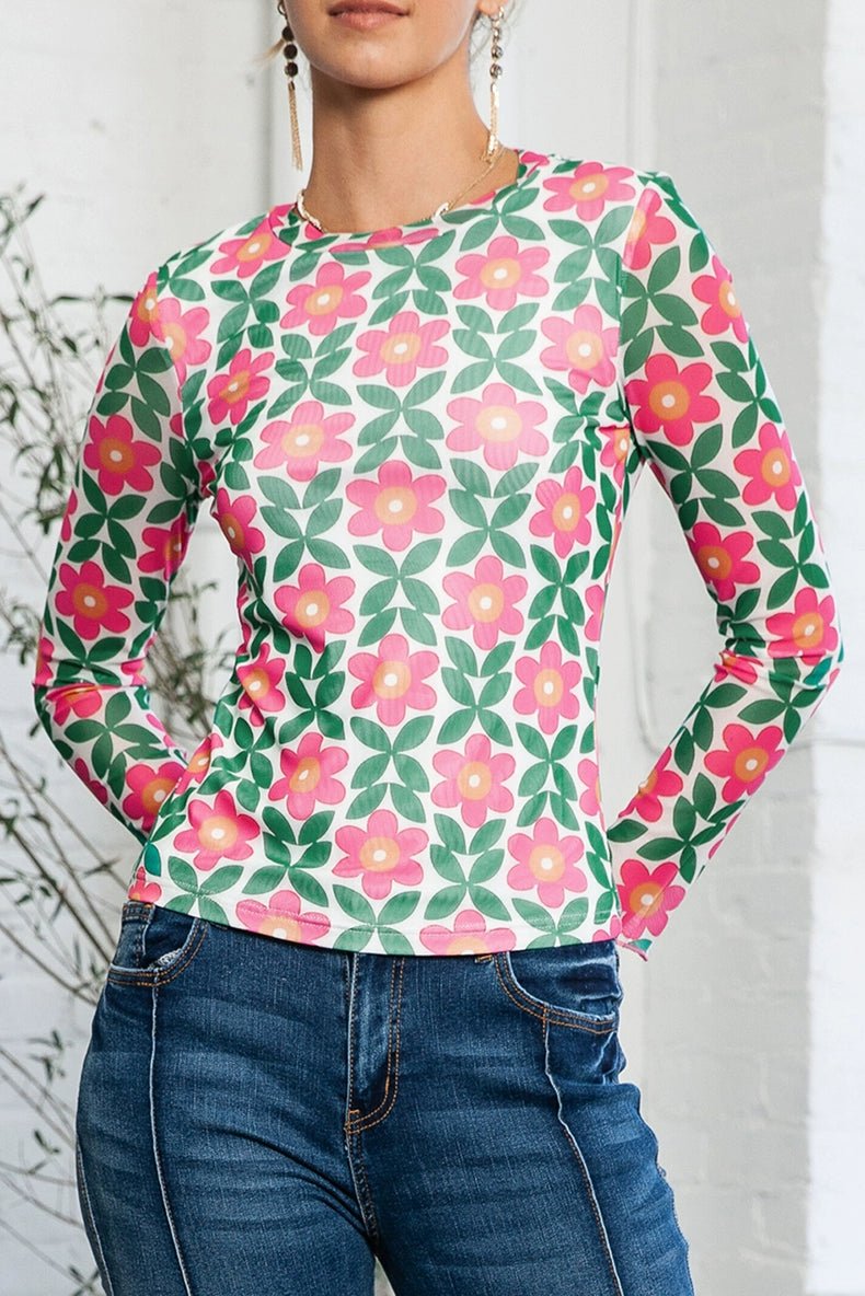 2024 Spring Slim Fit Long-Sleeve Printed Shirt for Women. - Kaiju Mafia