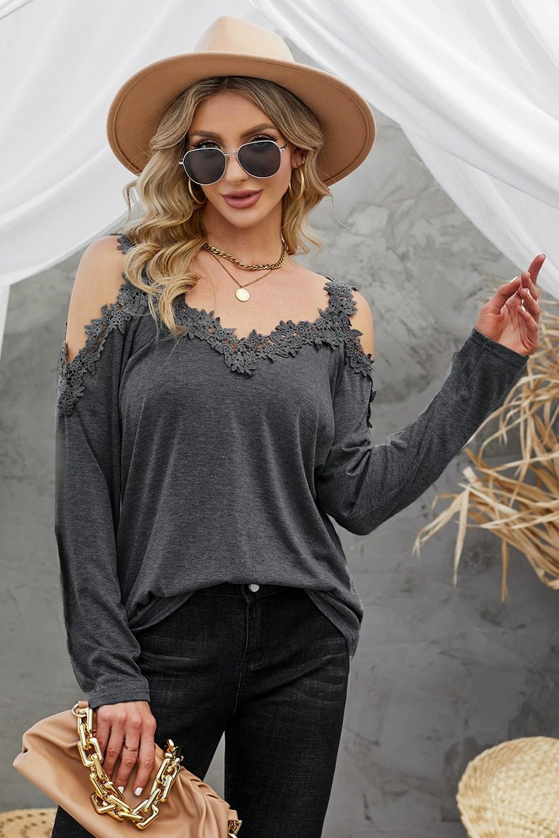 Fashion Sexy Thin Long Sleeves T-shirt Women&