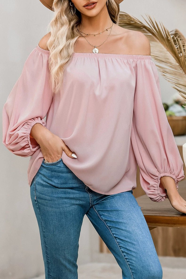 Off - the - Shoulder Fashion Tube Top off - Neck Pullover Long Sleeves Shirt - Kaiju Mafia