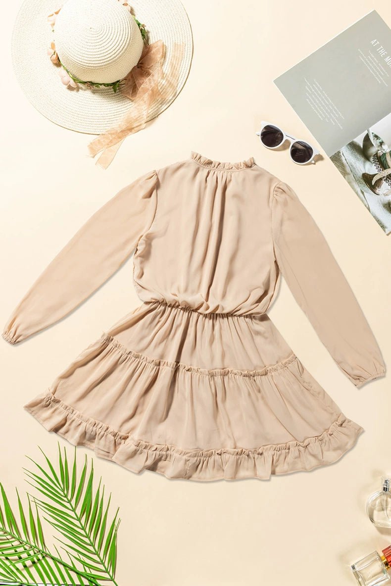 2024 Autumn Solid Color Thin Jumpsuit Skirt Fashion Slim Looking Temperament Commute Pullover Loose Knee - Length Dress Women - Kaiju Mafia