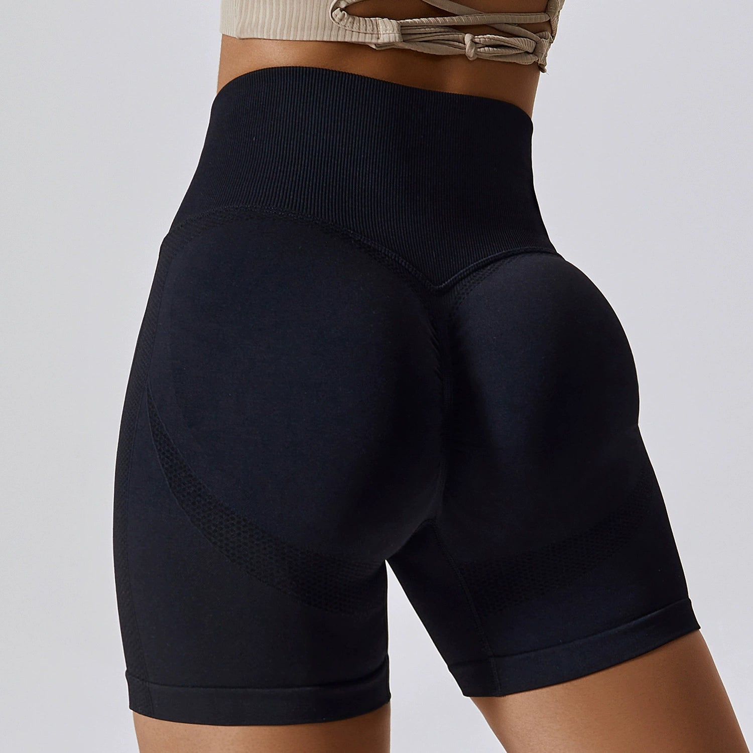 Peach Hip Raise High Waist Yoga Shorts - Kaiju Mafia
