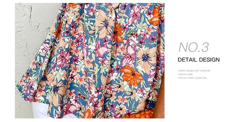 Sweet Lotus Leaf Flower Print V-neck Vest for Women - Summer Fashion - Kaiju Mafia