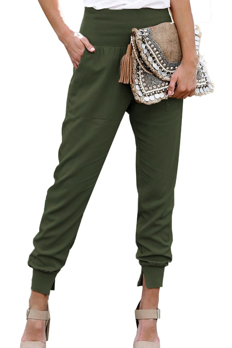 High Waist Nine Points European and American Fashion Minimalist Loose - Fit Tappered Trousers - Kaiju Mafia