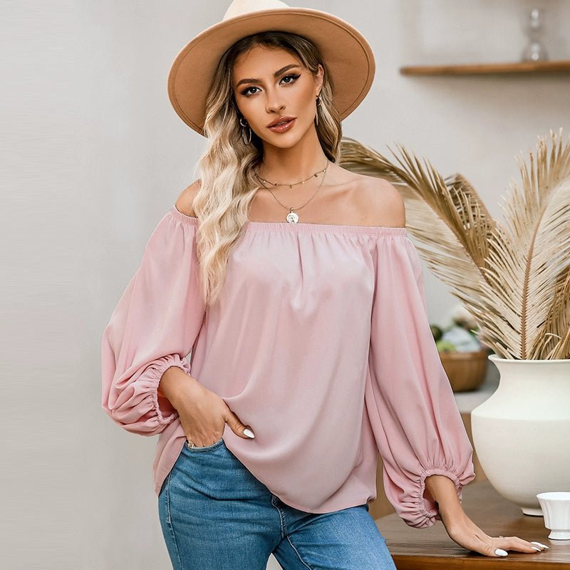 Off - the - Shoulder Fashion Tube Top off - Neck Pullover Long Sleeves Shirt - Kaiju Mafia