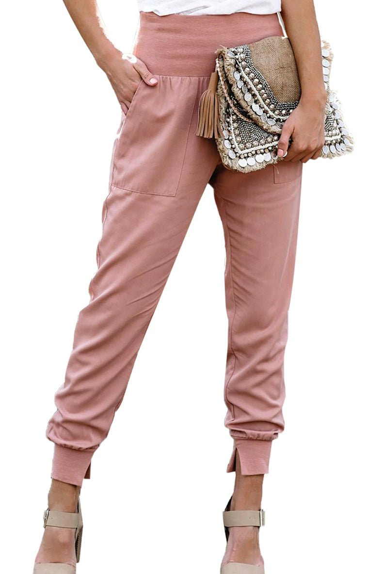 High Waist Nine Points European and American Fashion Minimalist Loose - Fit Tappered Trousers - Kaiju Mafia