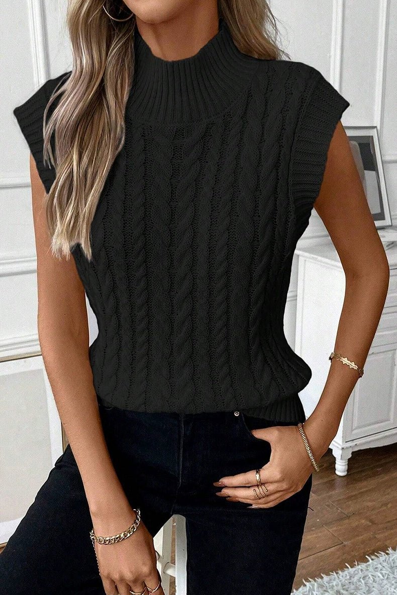 Fashion round Neck Pullover Sleeveless Sweater Women&