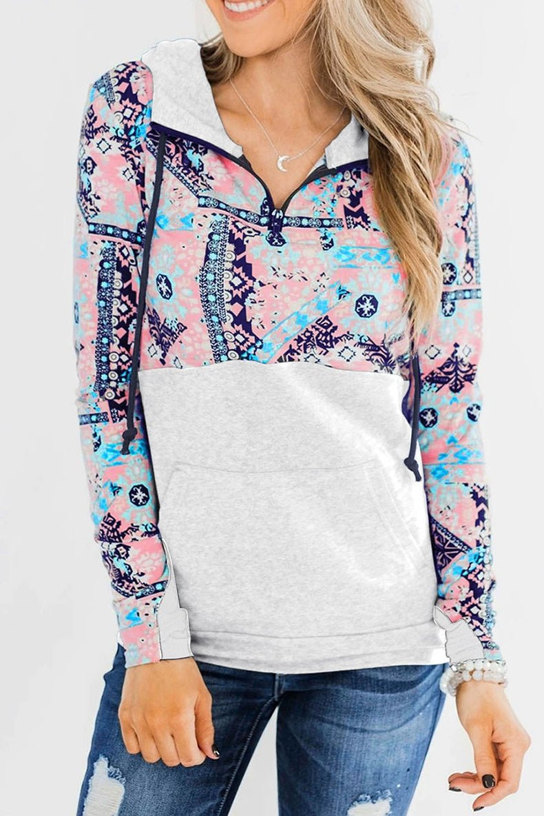 Special Offer Fashion Pullover Hooded Long Sleeve Sweater Women 2024 Autumn Plaid Printed Stitching Warm Tops Women - Kaiju Mafia