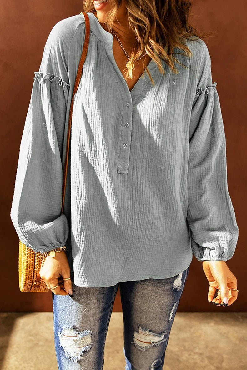 Fall New Arrival Pure Color Long Sleeves T-Shirt Female 2024 Special - Interest Design Casual Loose Plus Size Bottoming Shirt Tops V Neck Tide - Kaiju Mafia