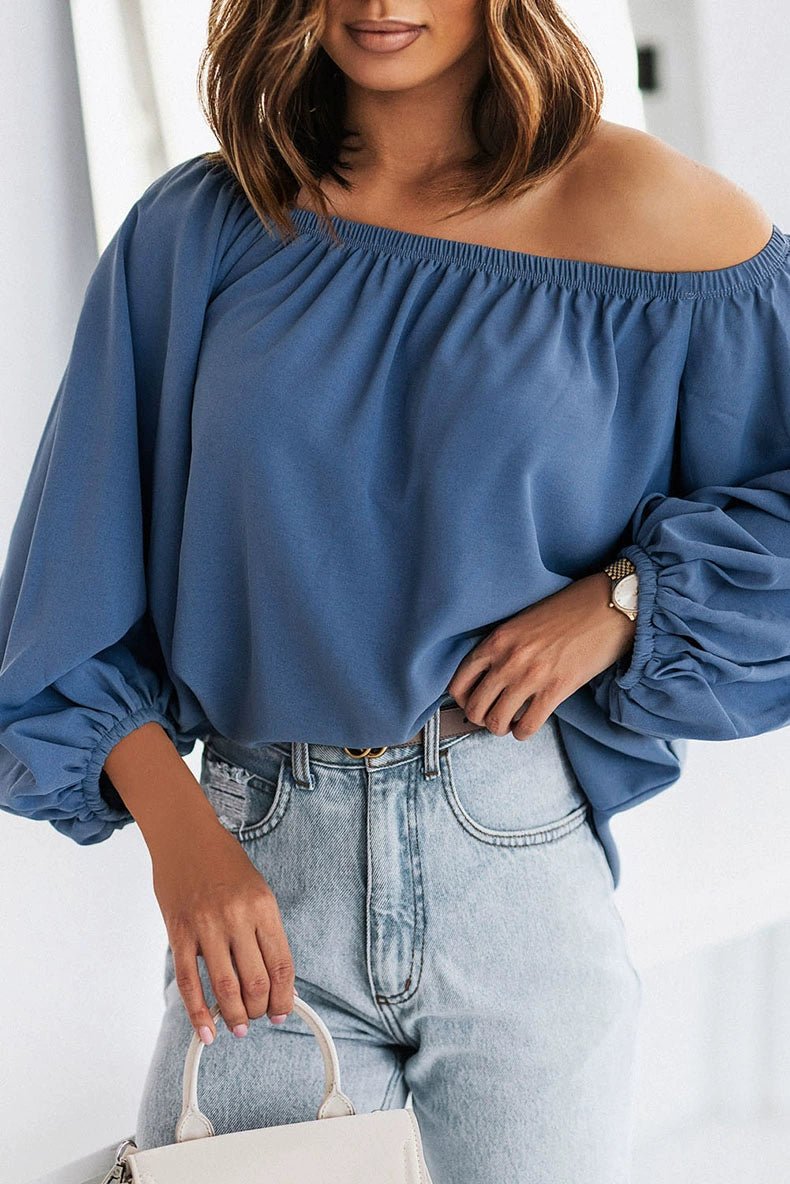 Off - the - Shoulder Fashion Tube Top off - Neck Pullover Long Sleeves Shirt - Kaiju Mafia