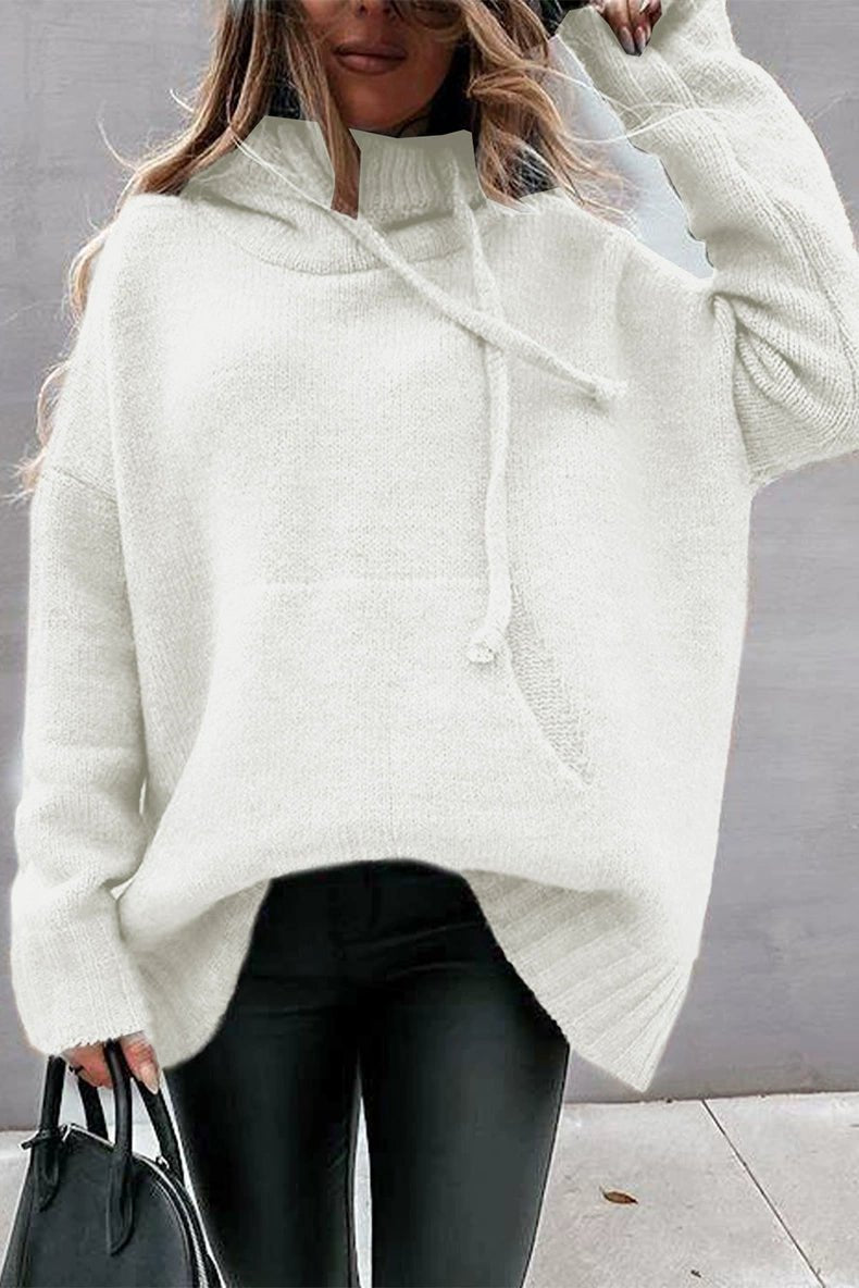 2024 Fashion Pure Color Kangaroo Pocket Turtleneck Knitting Sweater Female Winter New Arrival Thickened Heattech Thickening Sweater Female - Kaiju Mafia