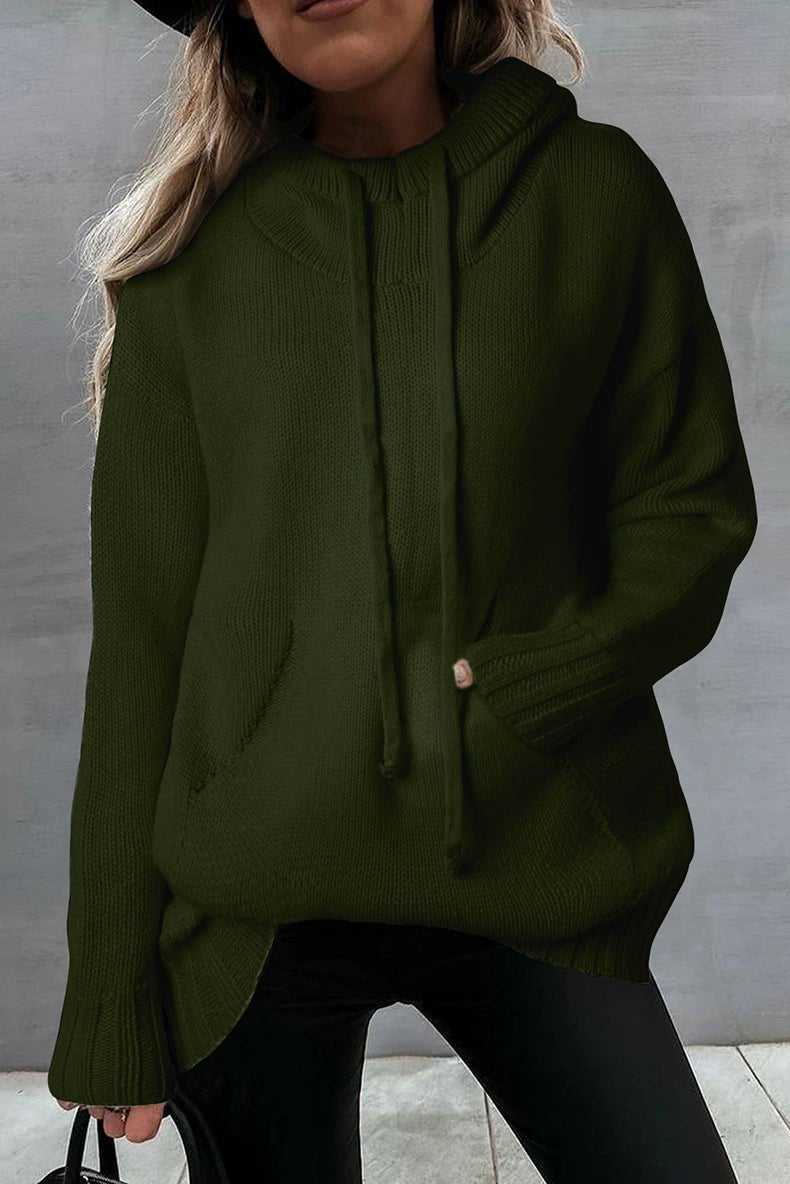 2024 Fashion Pure Color Kangaroo Pocket Turtleneck Knitting Sweater Female Winter New Arrival Thickened Heattech Thickening Sweater Female - Kaiju Mafia