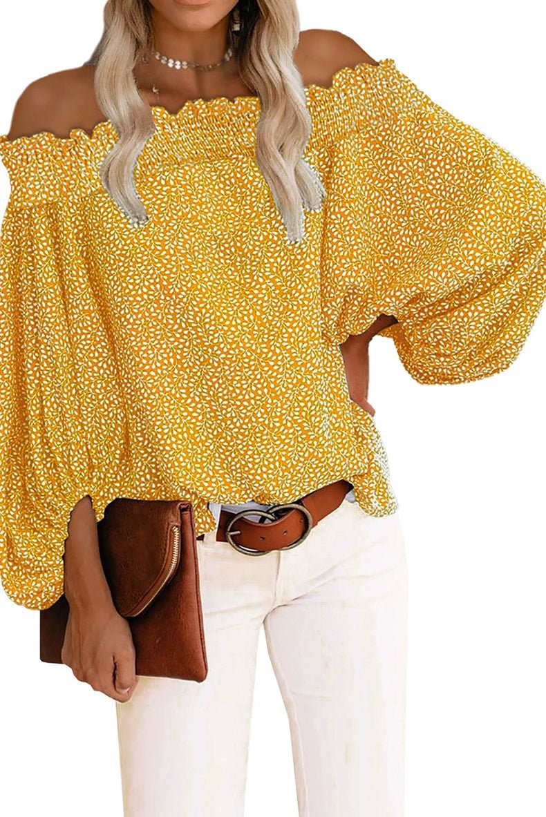 Off - the - Shoulder Fashion off - Neck Trendy Loose Chiffon Shirt - Kaiju Mafia