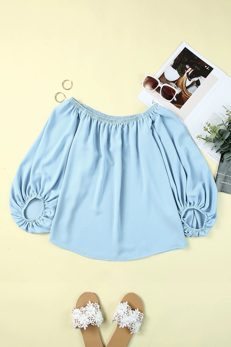 Off - the - Shoulder Fashion Tube Top off - Neck Pullover Long Sleeves Shirt - Kaiju Mafia