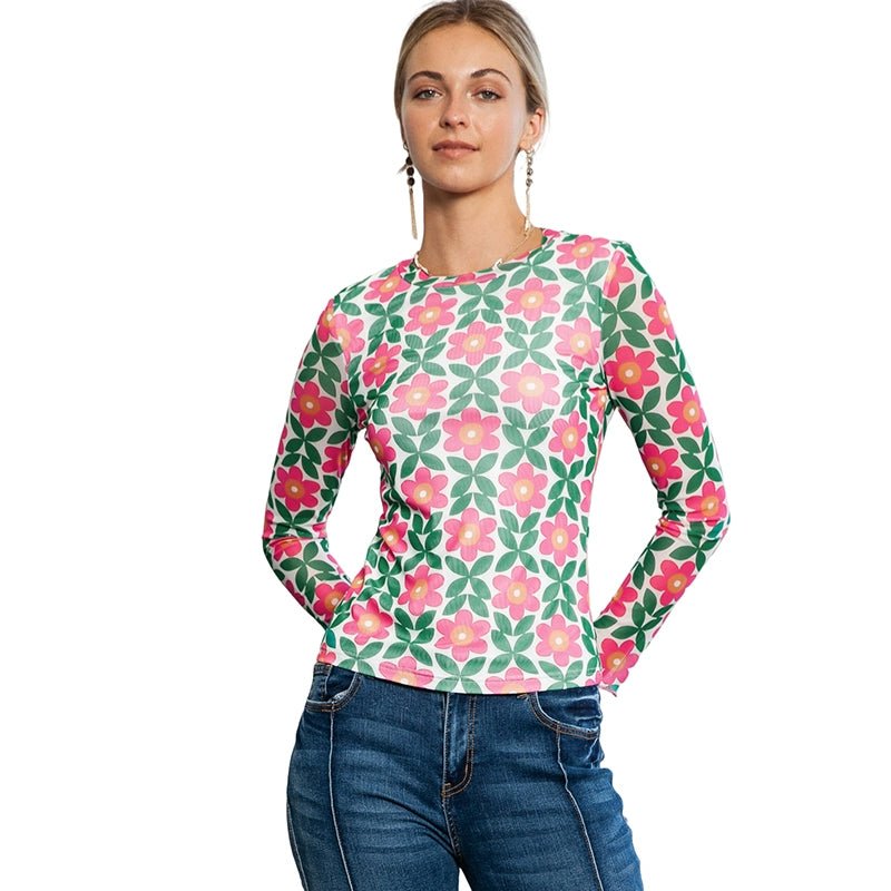 2024 Spring Slim Fit Long-Sleeve Printed Shirt for Women. - Kaiju Mafia