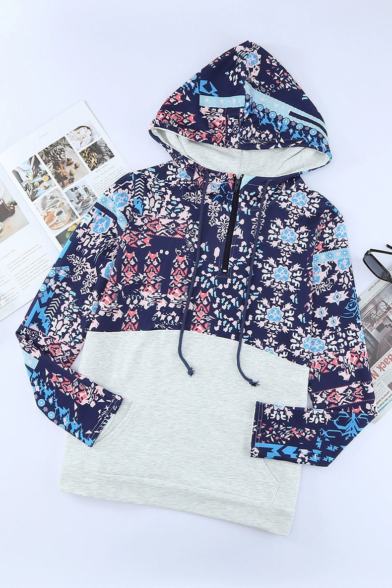 Special Offer Fashion Pullover Hooded Long Sleeve Sweater Women 2024 Autumn Plaid Printed Stitching Warm Tops Women - Kaiju Mafia