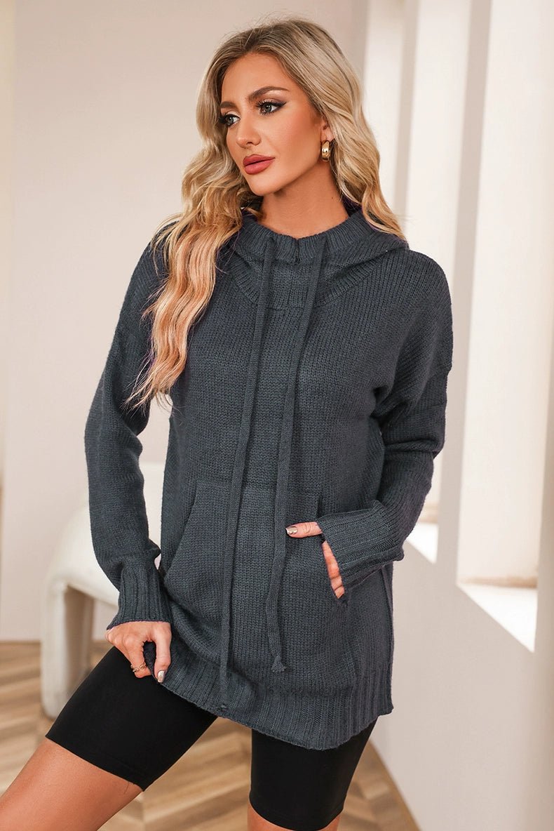 2024 Fashion Pure Color Kangaroo Pocket Turtleneck Knitting Sweater Female Winter New Arrival Thickened Heattech Thickening Sweater Female - Kaiju Mafia