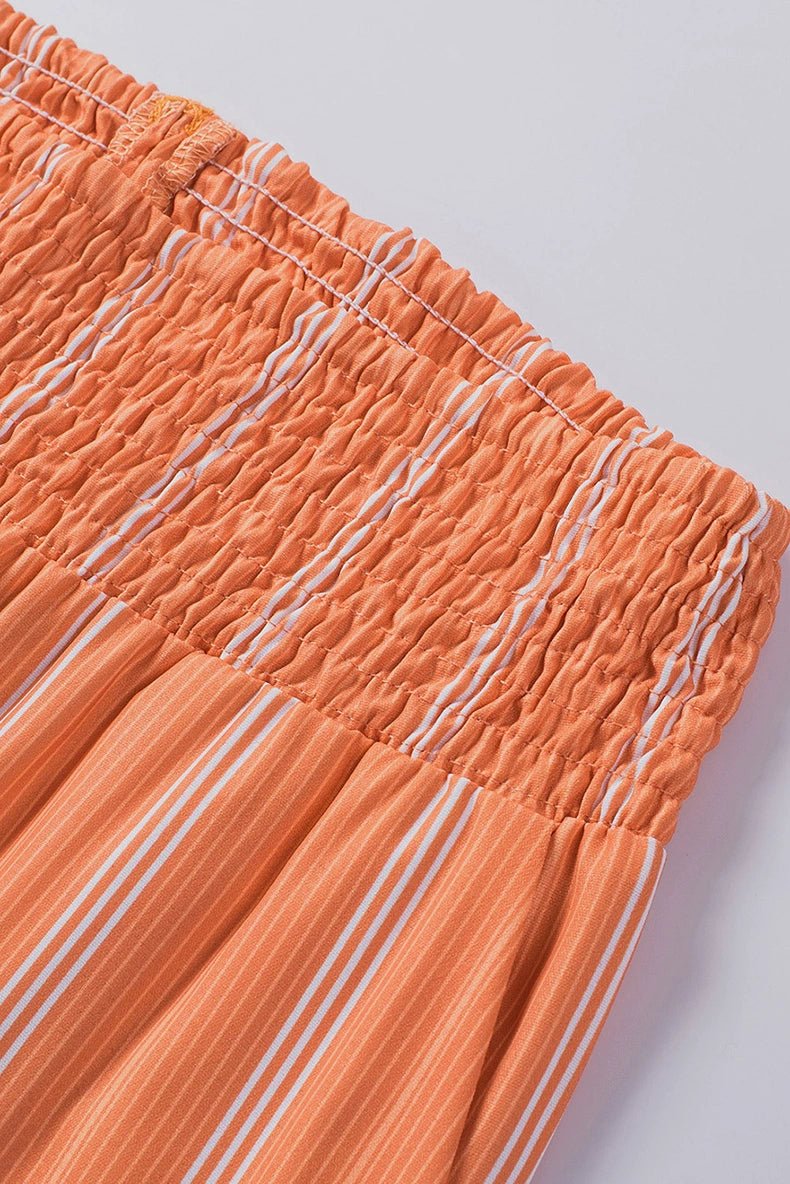 Stripes Personality Slim Fit High Waist Thin Straight - leg Casual Pants - Kaiju Mafia