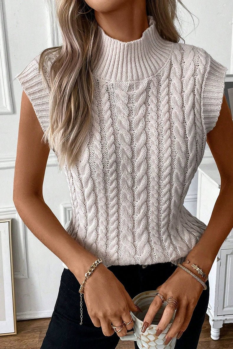 Fashion round Neck Pullover Sleeveless Sweater Women&