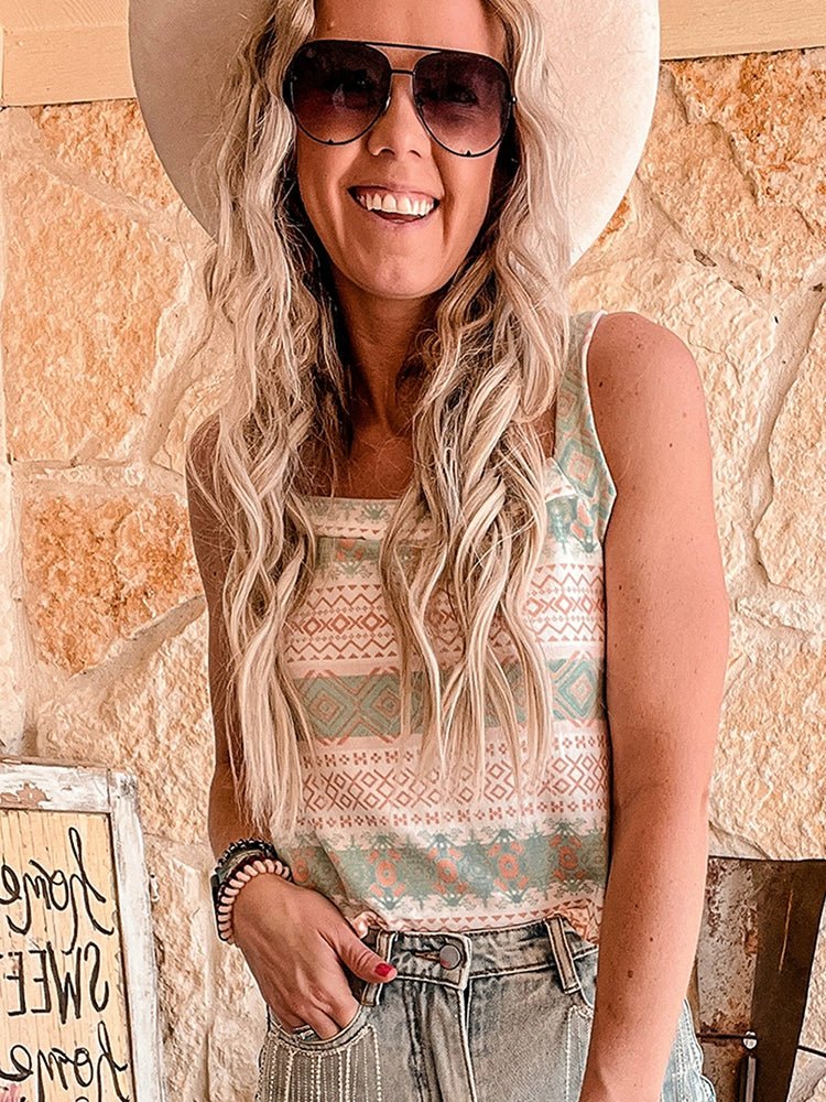 New Arrival Print Fashion Sleeveless Pullover Women&