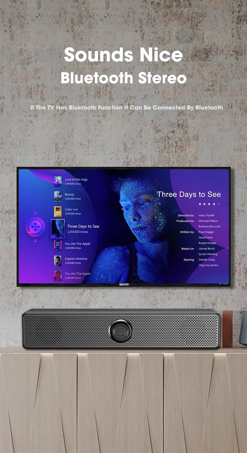 Home Theater Bluetooth Speaker Wired and Wireless Soundbar USB Powered Soundbar for TV Pc Laptop Gaming Surround Audio System - Kaiju Mafia