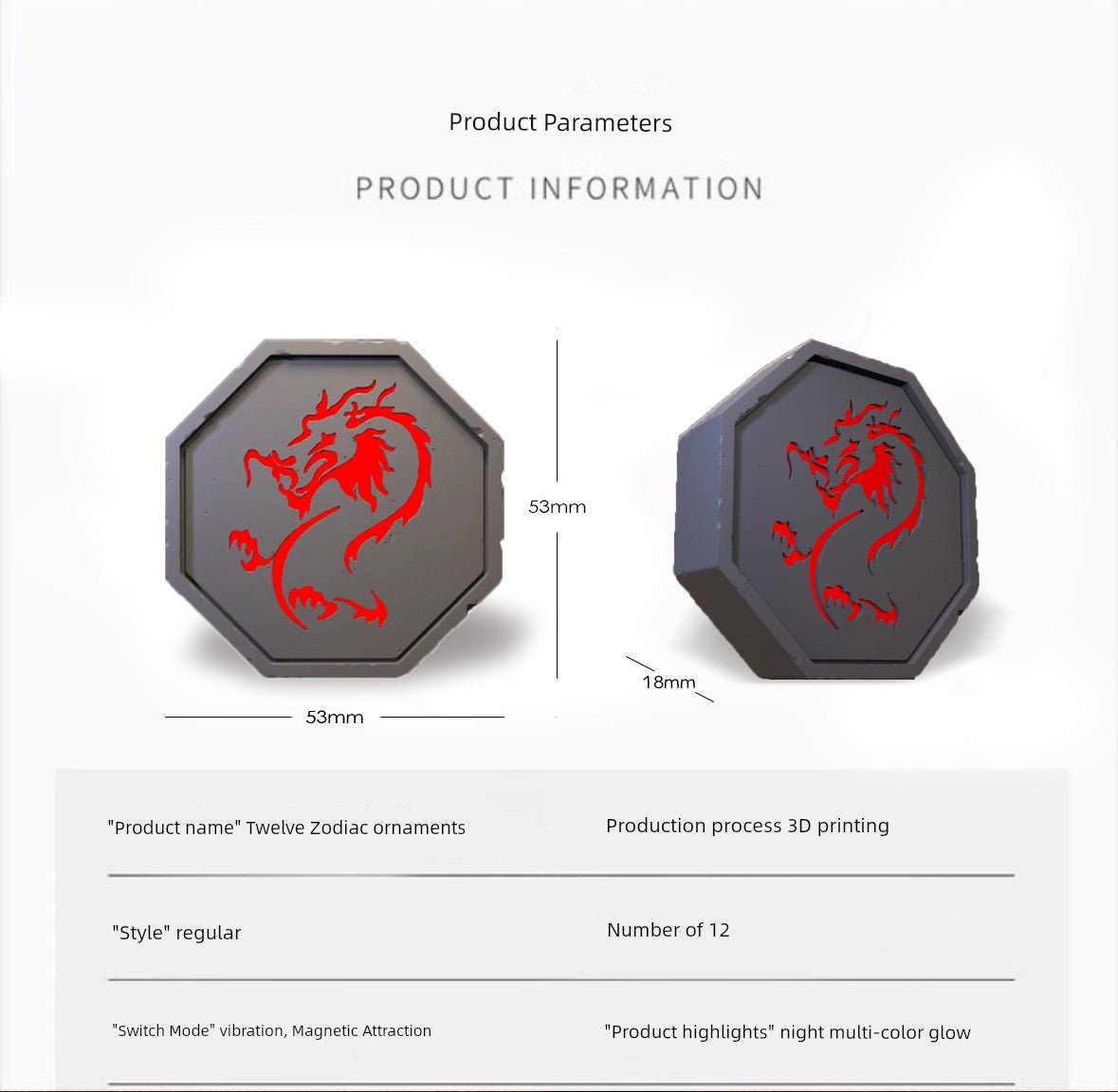 Zodiac Gift Box Luminous Model Decoration Anime - Kaiju Mafia