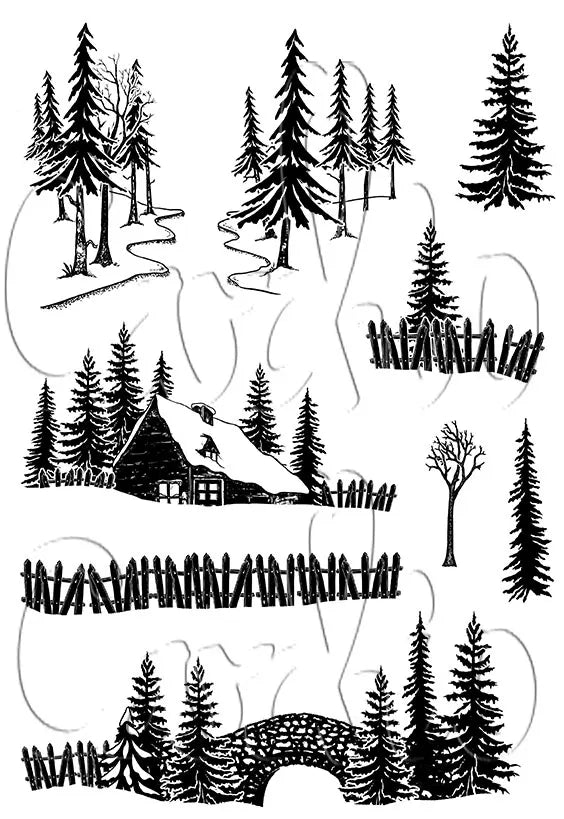 Winter Christmas Clear Stamp - Kaiju Mafia