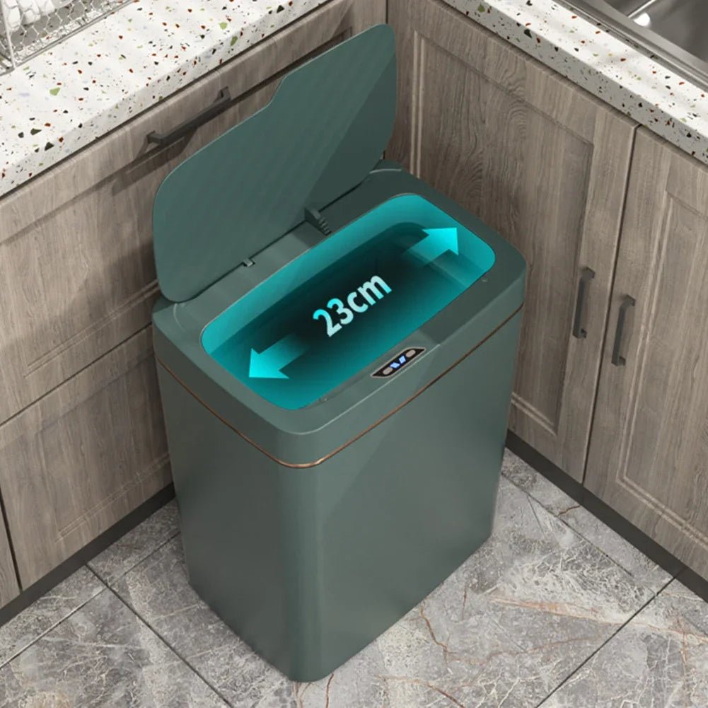 15/18L Smart Sensor Trash Can Waterproof Intelligent Touchless Trash Can Quiet Auto Motion Sensor Rubbish for Kitchen Bathroom - Kaiju Mafia