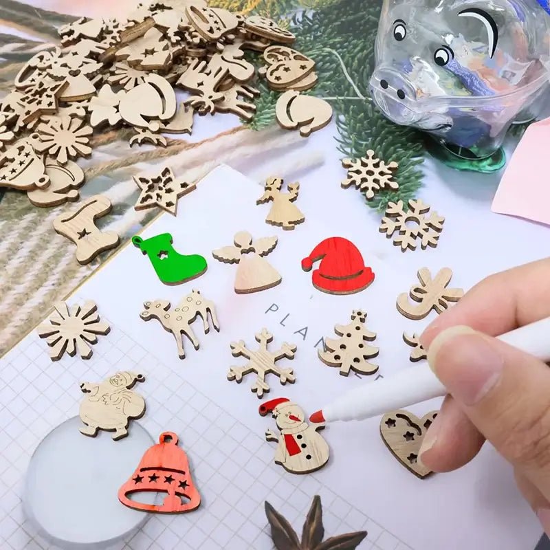 Unfinished Wooden Christmas Ornaments - Kaiju Mafia