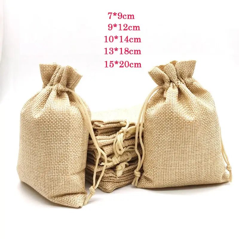 Burlap Drawstring Gift Bags - Kaiju Mafia