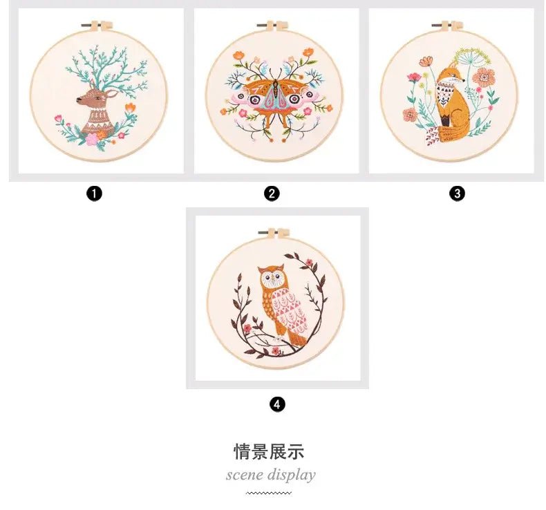 Christmas Embroidery Wreath Kit - Kaiju Mafia