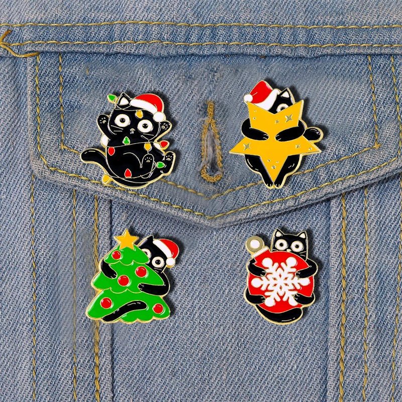 Cute Christmas Enamel Pins - Kaiju Mafia